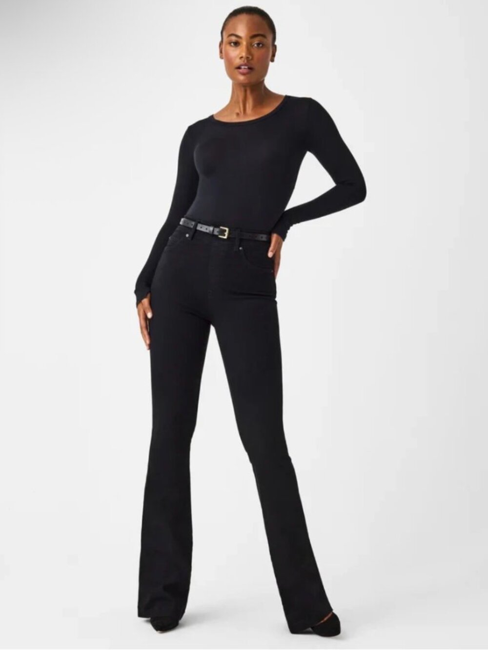 SPANX Classic Flare Jean in Clean Black XL